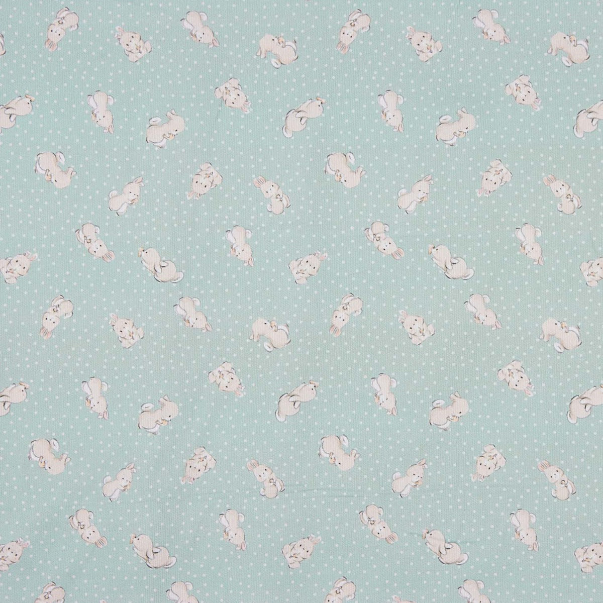 Baumwolle Pique Bunnies Grün Soft - Ribes y Casals