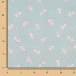 Baumwolle Pique Bunnies Grün Soft - Ribes y Casals