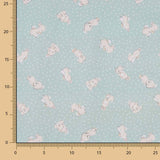Baumwolle Pique Bunnies Grün Soft - Ribes y Casals