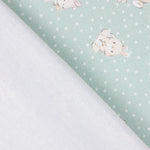 Baumwolle Pique Bunnies Grün Soft - Ribes y Casals
