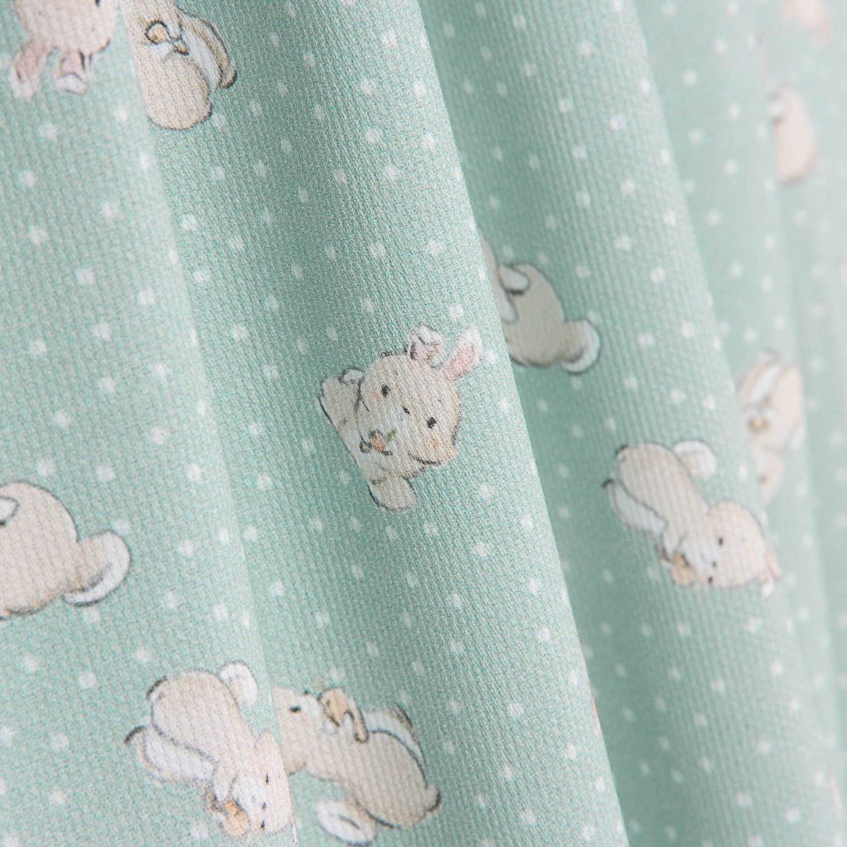Baumwolle Pique Bunnies Grün Soft - Ribes y Casals