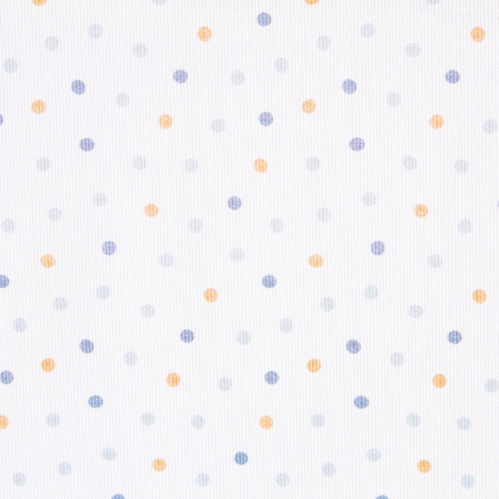 Piqué Canutillo Polka Dots Blau - Ribes y Casals