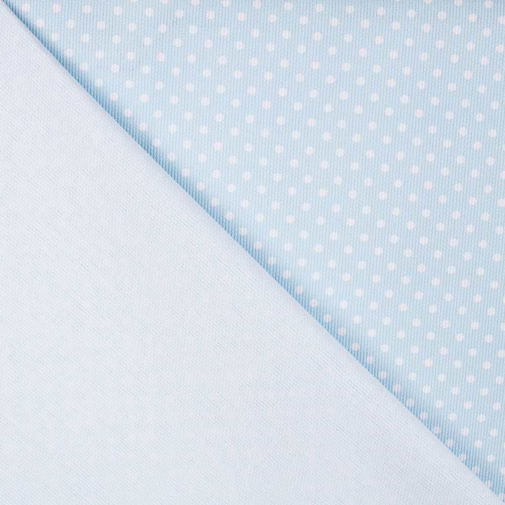 Piqué Canutillo Polka Dots Blau - Ribes y Casals