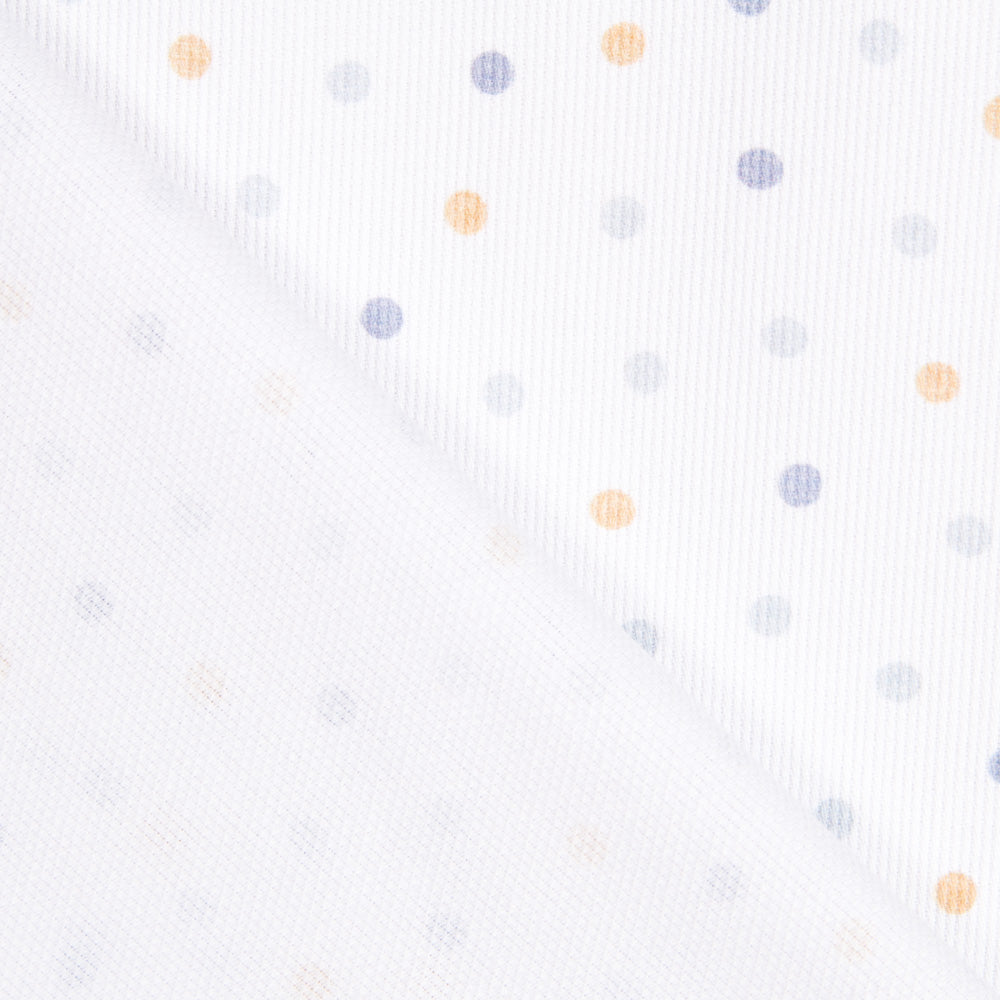 Piqué Canutillo Polka Dots Blau - Ribes y Casals