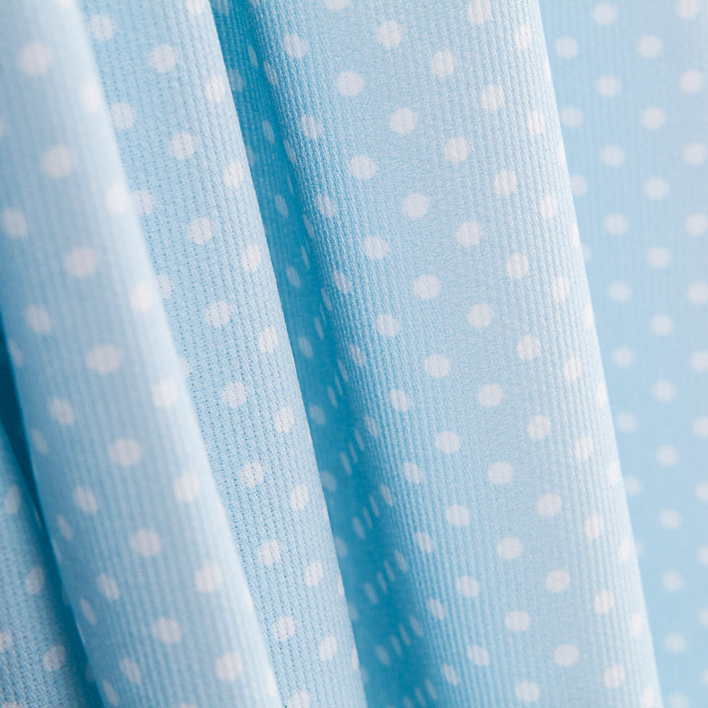 Piqué Canutillo Polka Dots Blau - Ribes y Casals