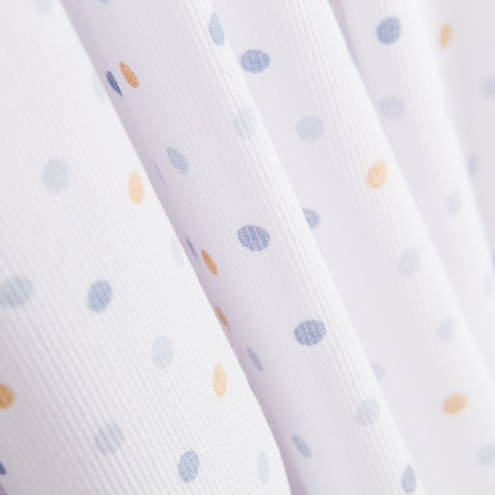 Piqué Canutillo Polka Dots Blau - Ribes y Casals