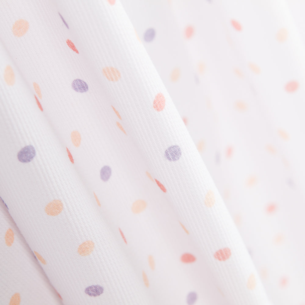 Piqué Canutillo Polka Dots Orange - Ribes y Casals