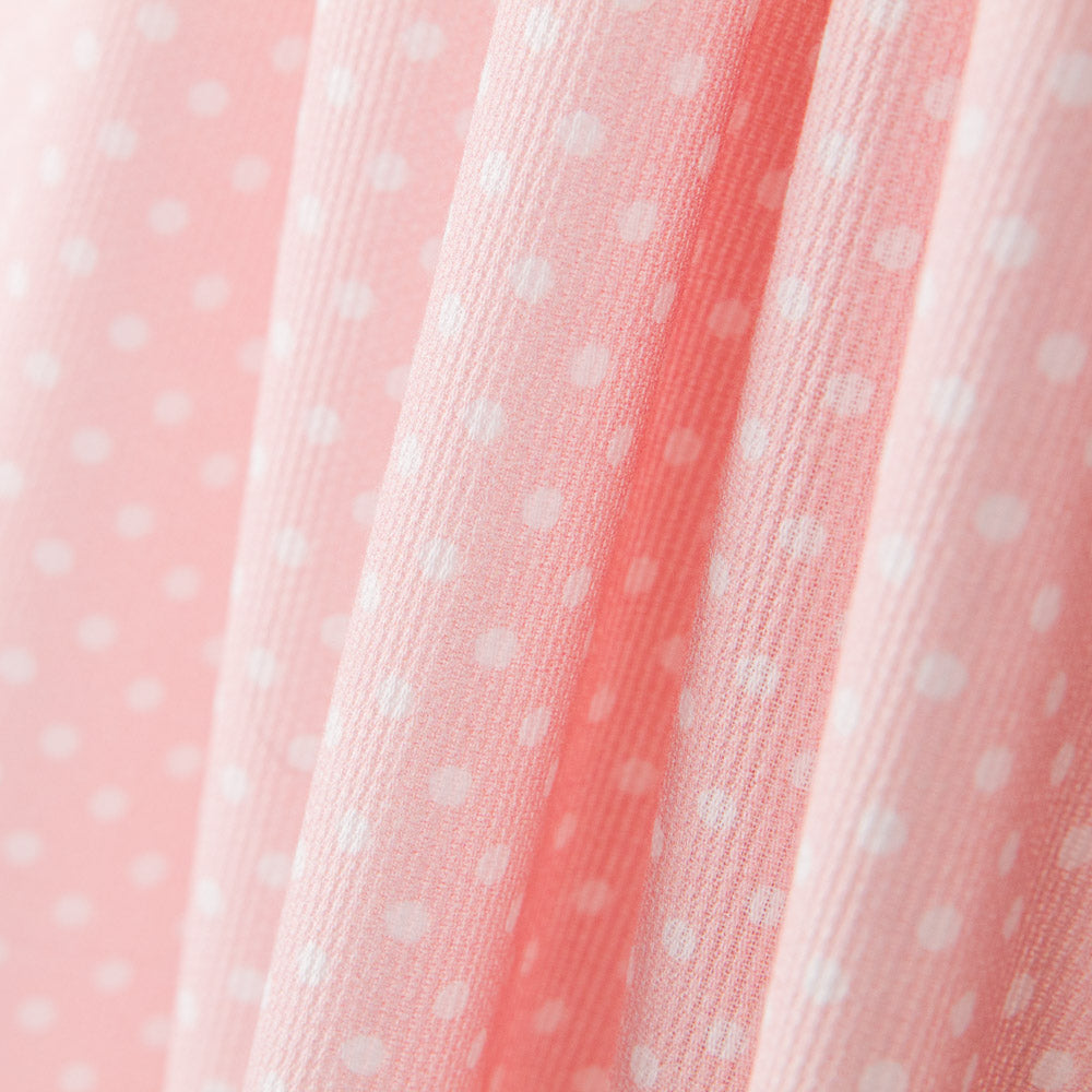 Piqué Canutillo Polka Dots Rosa - Ribes y Casals
