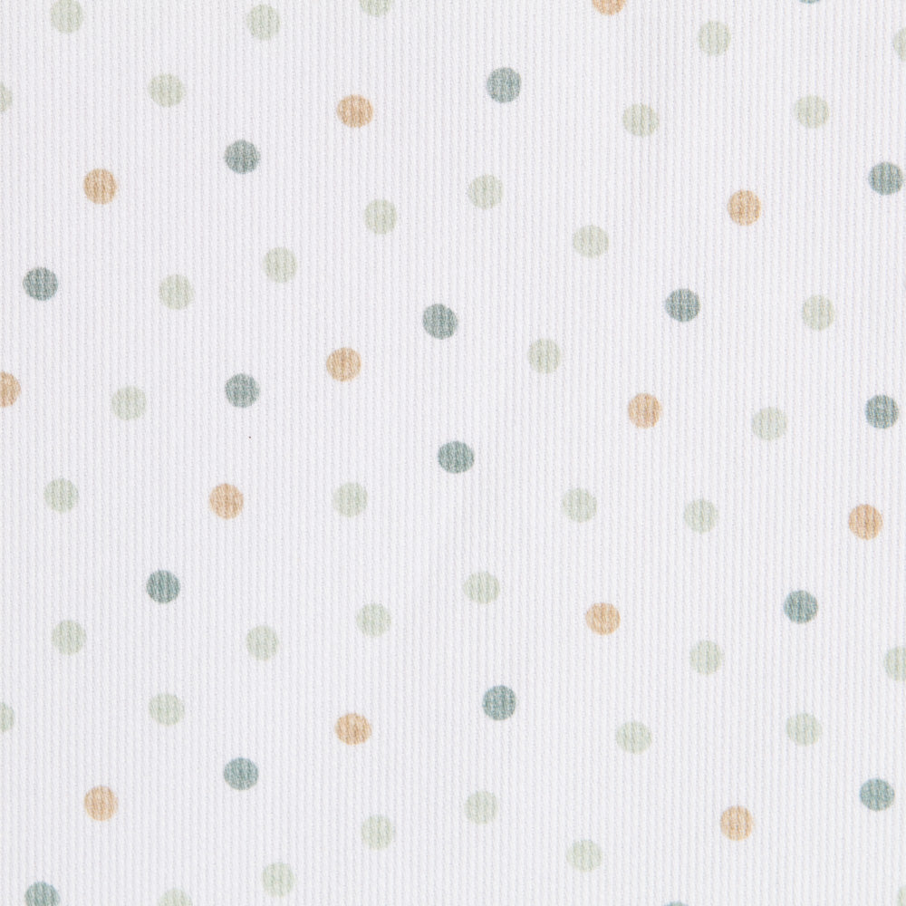 Piqué Canutillo Polka Dots Grün - Ribes y Casals