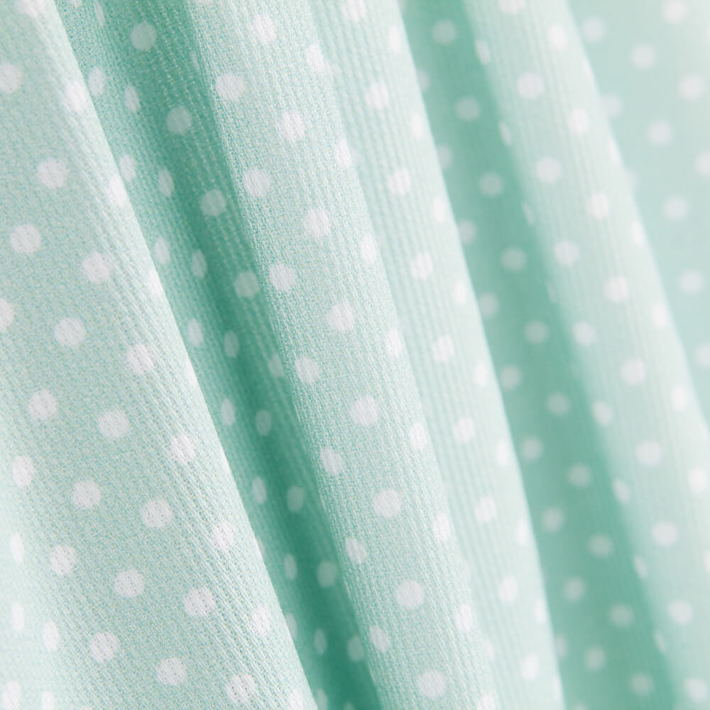 Piqué Canutillo Polka Dots Grün - Ribes y Casals