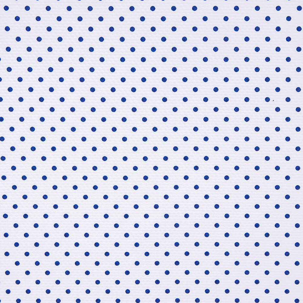 Blau gepunktetes bedrucktes Piqué - Ribes y Casals