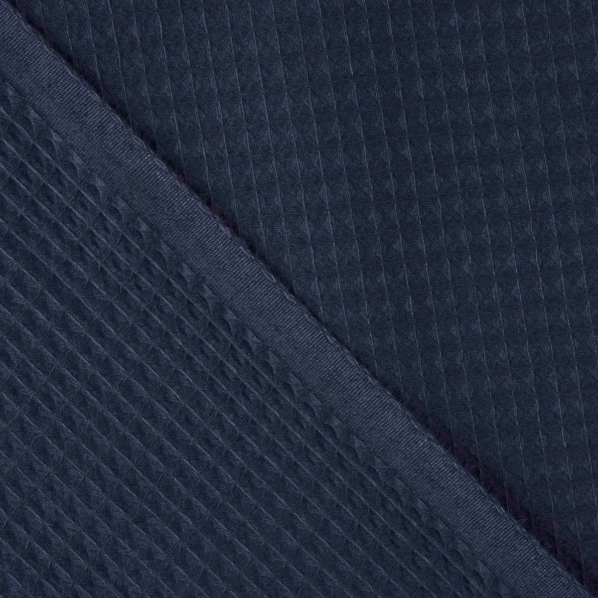 Piqué-Waffel-Stoffrest Basic Marineblau – verschiedene Maße x Breite 150 cm - Ribes y Casals