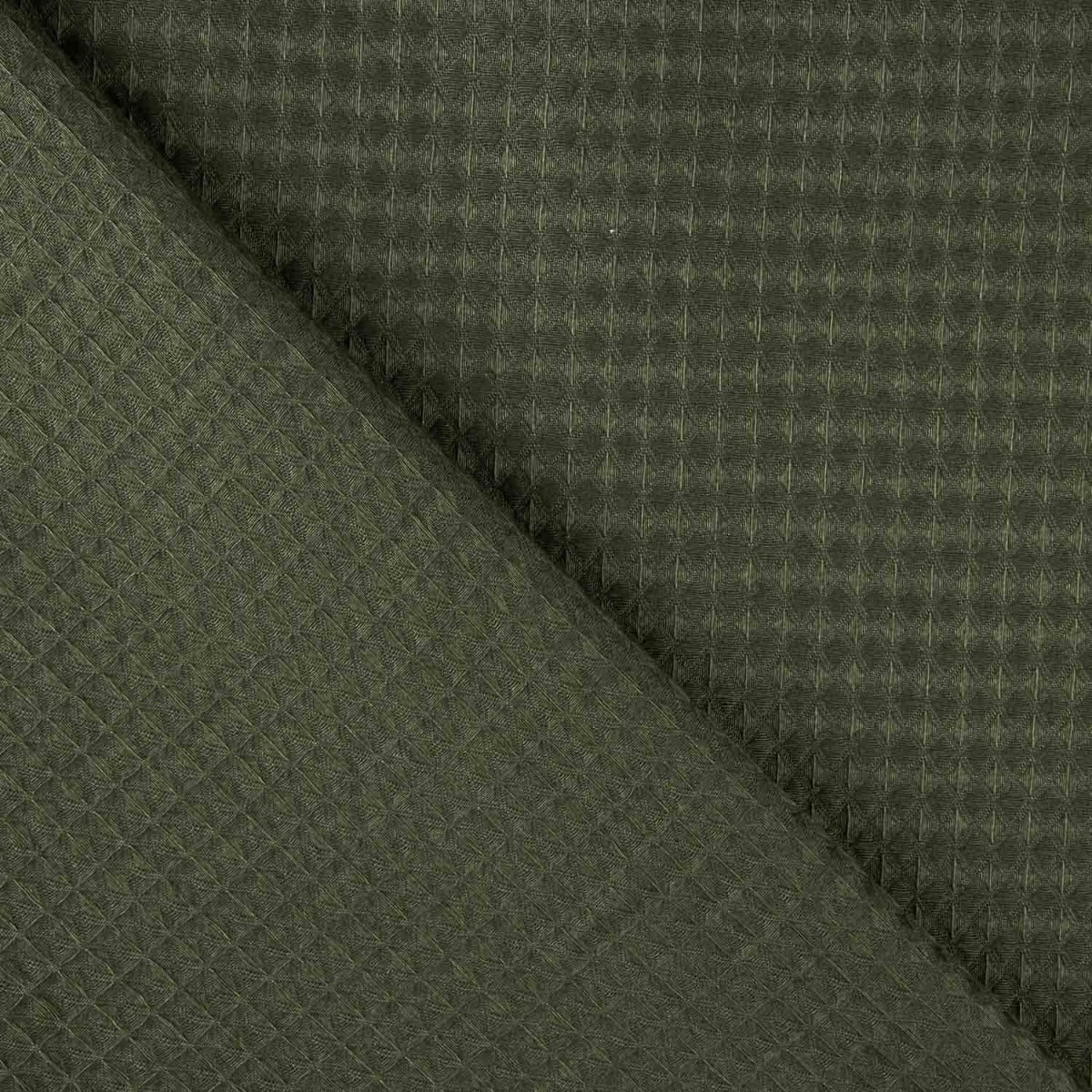 Piqué-Waffel-Reststoff Basic Grün – Verschiedene Maße x Breite 150 cm - Ribes y Casals