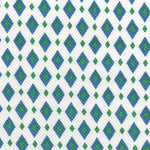 Pique Gedruckter Rhombus Blau - Ribes y Casals