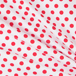 Piqué-Ottomane Ottomane Polka Dots Rot - Ribes y Casals