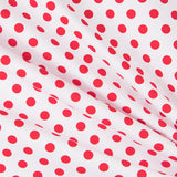 Piqué-Ottomane Ottomane Polka Dots Rot - Ribes y Casals