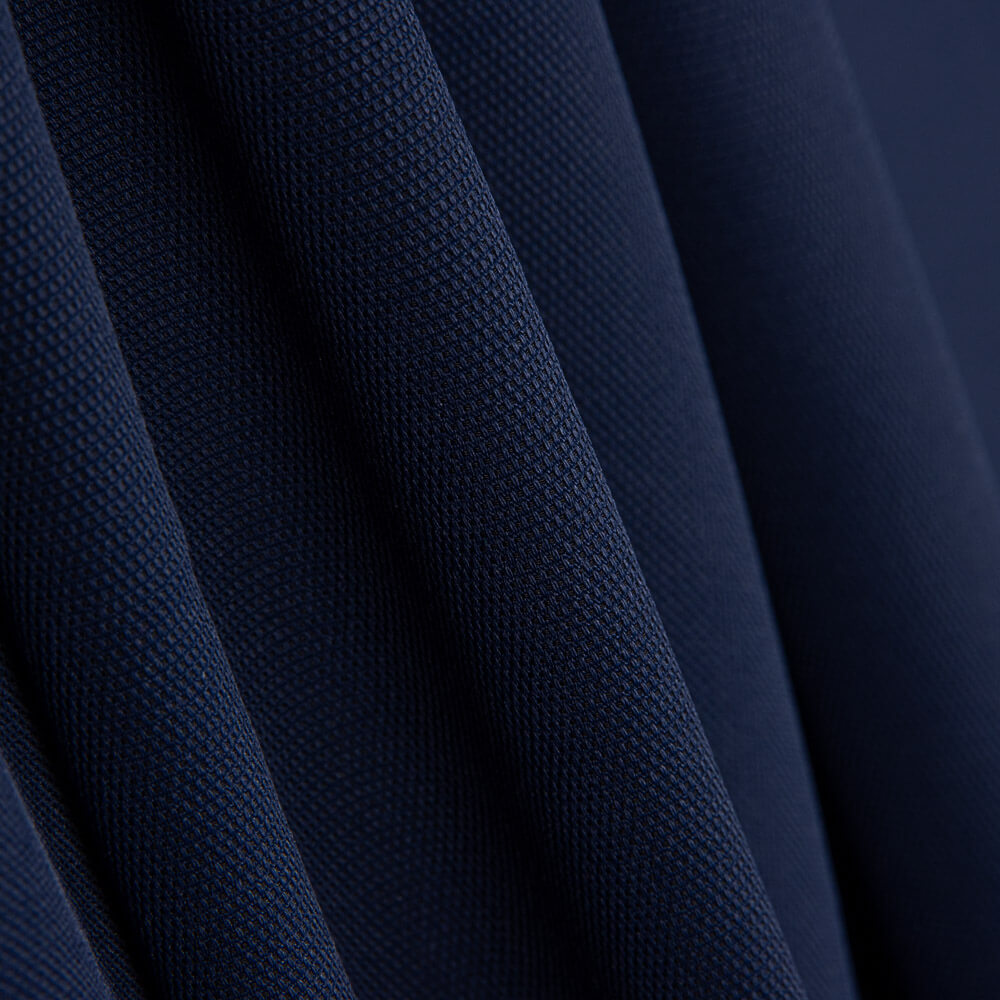 Feines Polyester-Piqué Marineblau - Ribes y Casals