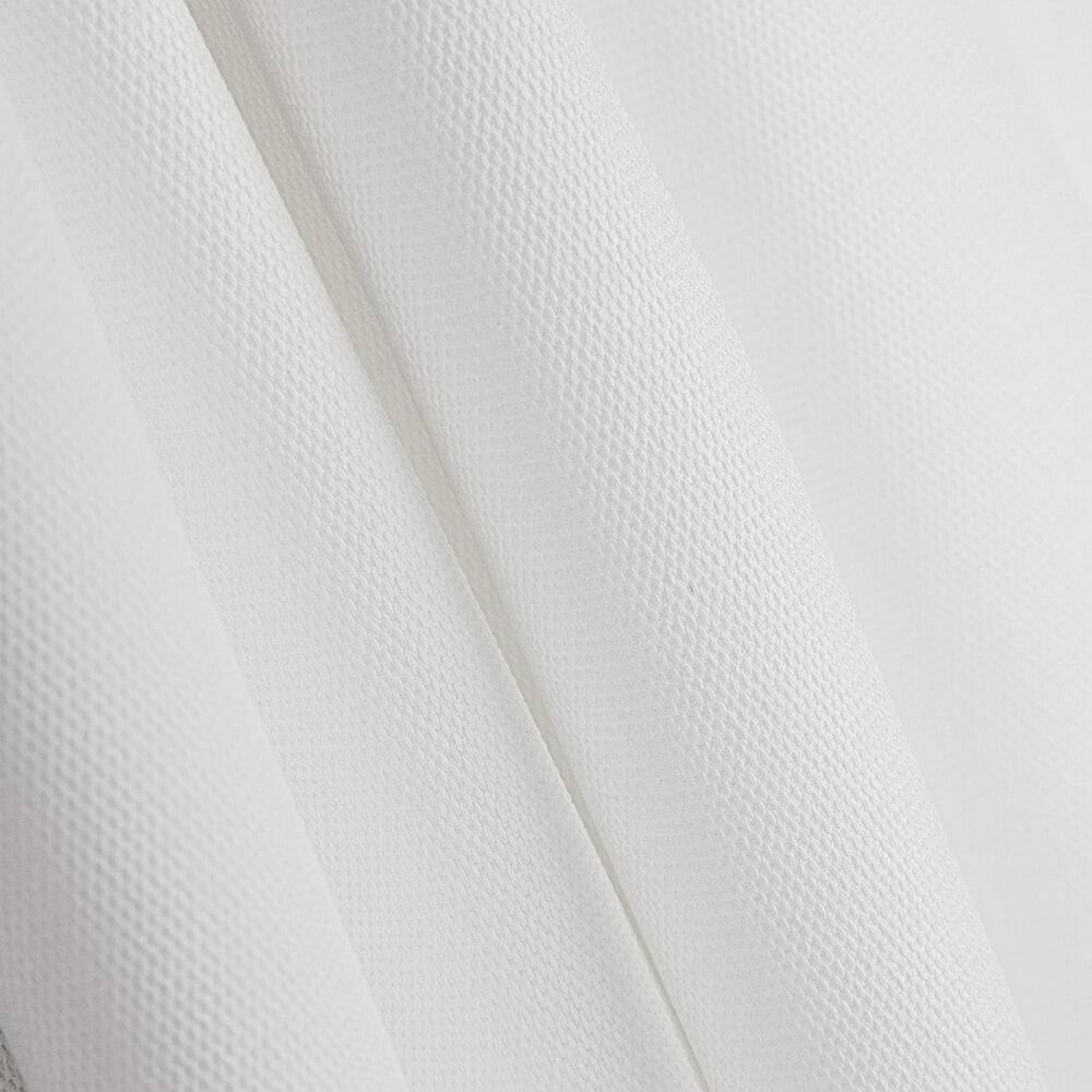 Feines Polyester Piqué Weiß - Ribes y Casals