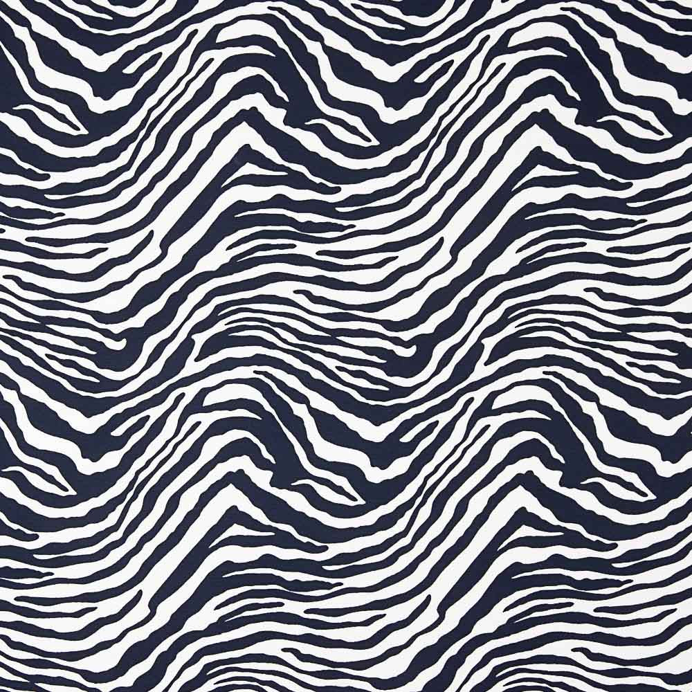 Polyester Pique Zebra Marineblau - Ribes y Casals