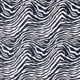 Polyester Pique Zebra Marineblau - Ribes y Casals