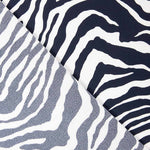 Polyester Pique Zebra Marineblau - Ribes y Casals
