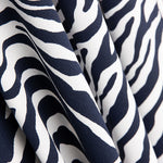 Polyester Pique Zebra Marineblau - Ribes y Casals