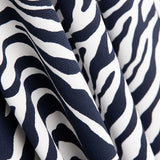Polyester Pique Zebra Marineblau - Ribes y Casals