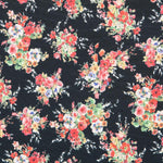 Flach Polyester Floral Schwarz - Ribes y Casals