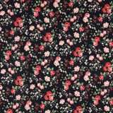 Flach Polyester Floral Schwarz - Ribes y Casals