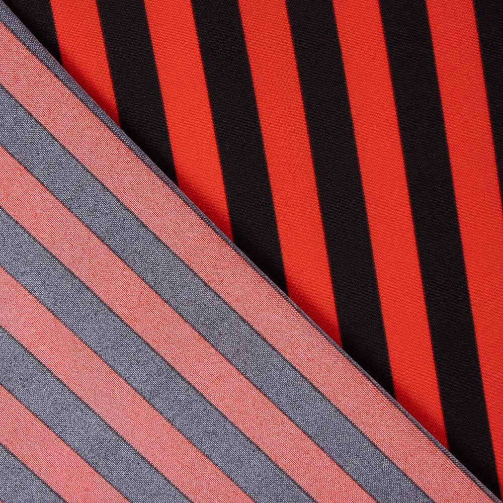 Flaches Polyester Zweifarbig Rot-Schwarz - Ribes y Casals