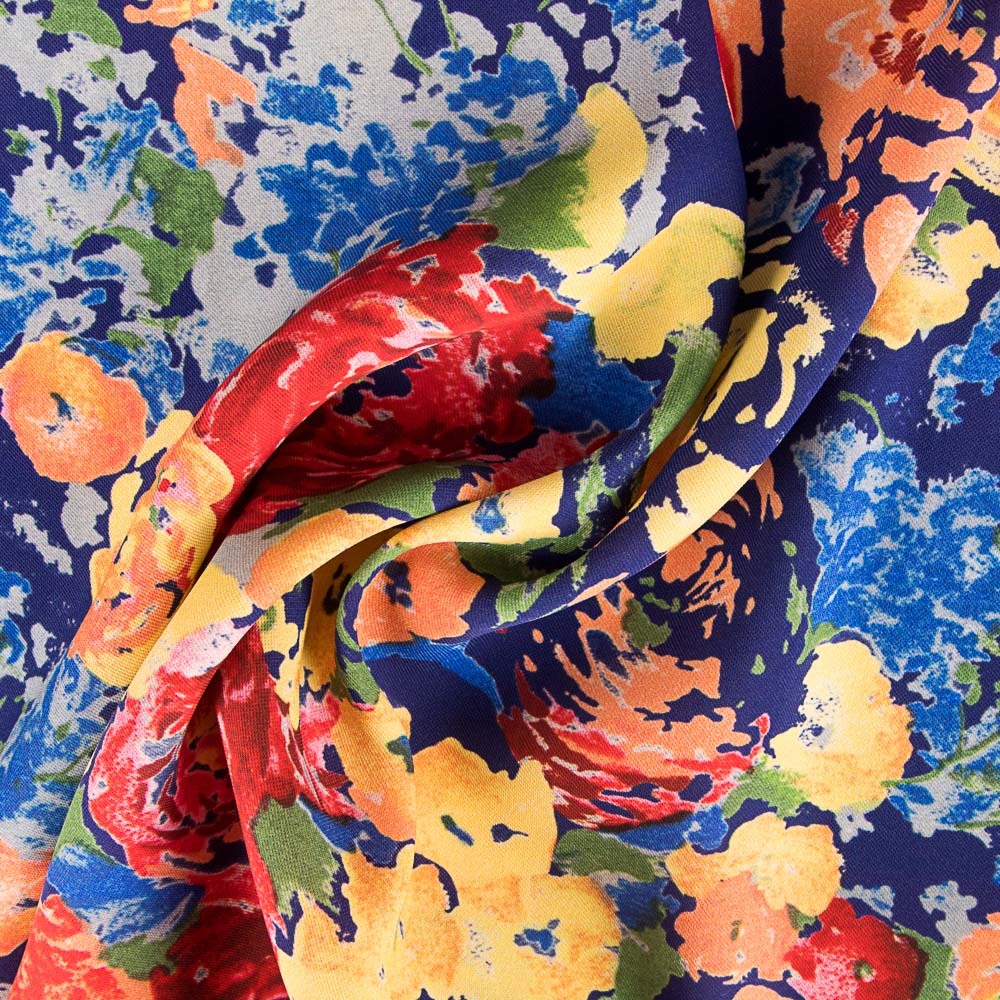 Flach Polyester Polyester Floral Vivid - Ribes y Casals
