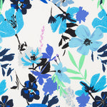 Flache Polyester Blaue Blumen - Ribes y Casals