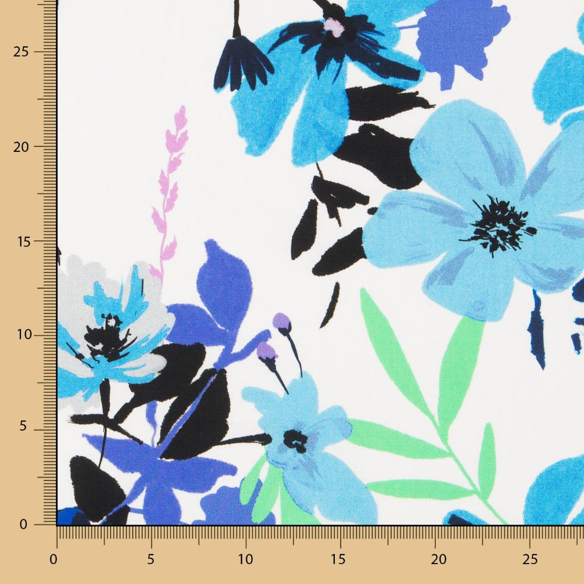 Flache Polyester Blaue Blumen - Ribes y Casals