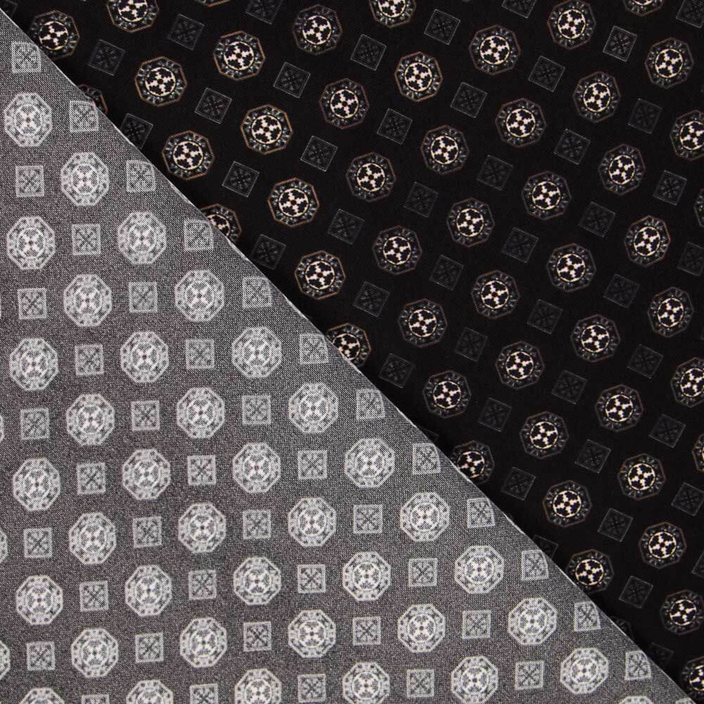 Flaches Polyester Geometrisch Schwarz - Ribes y Casals