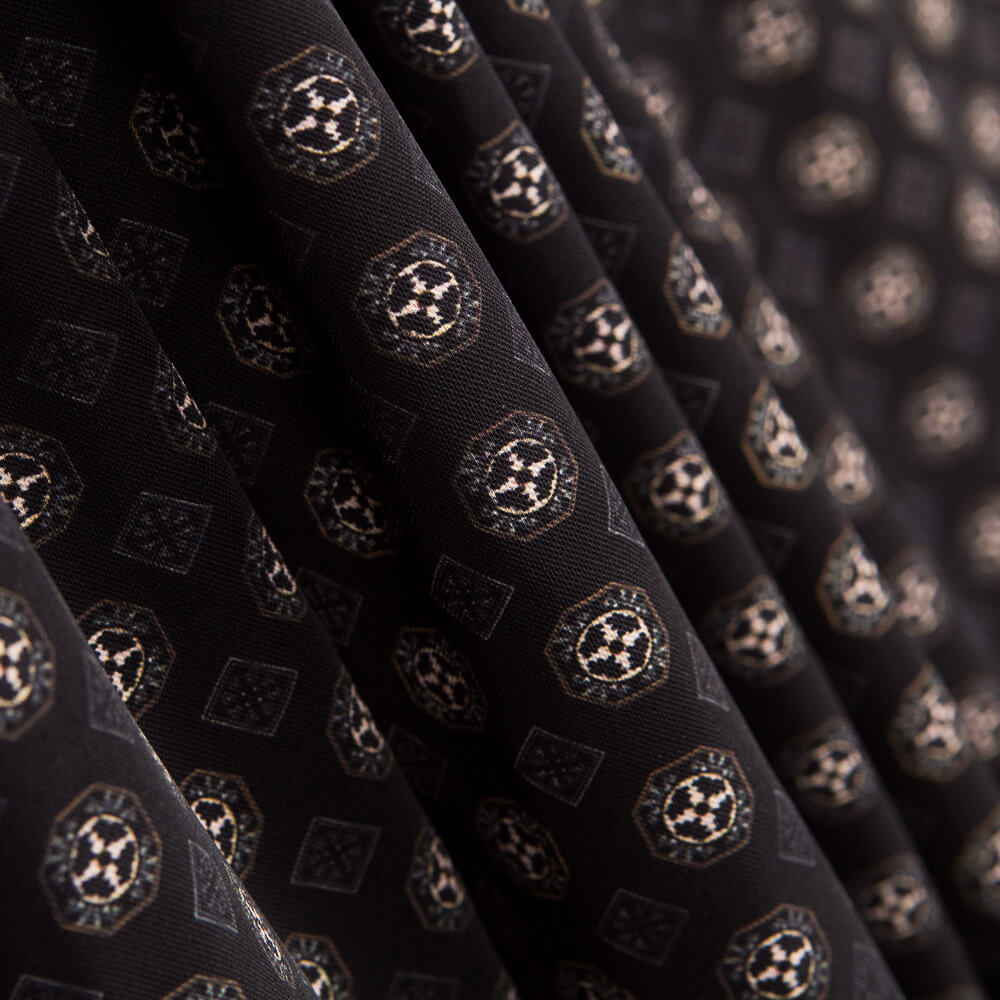 Flaches Polyester Geometrisch Schwarz - Ribes y Casals
