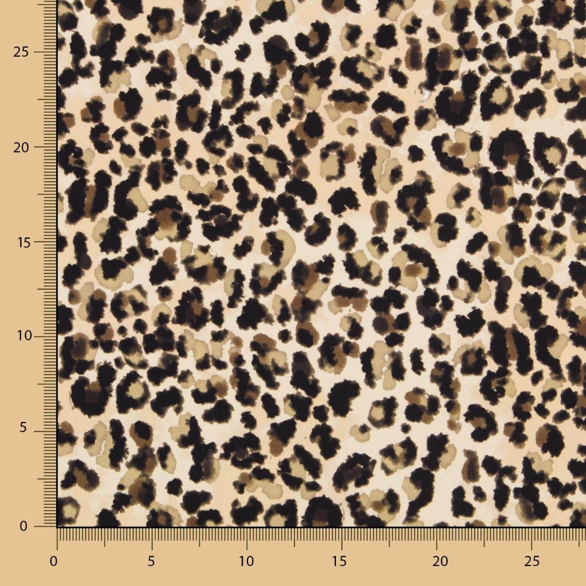 Flaches Polyester Leopard Kamel - Ribes y Casals