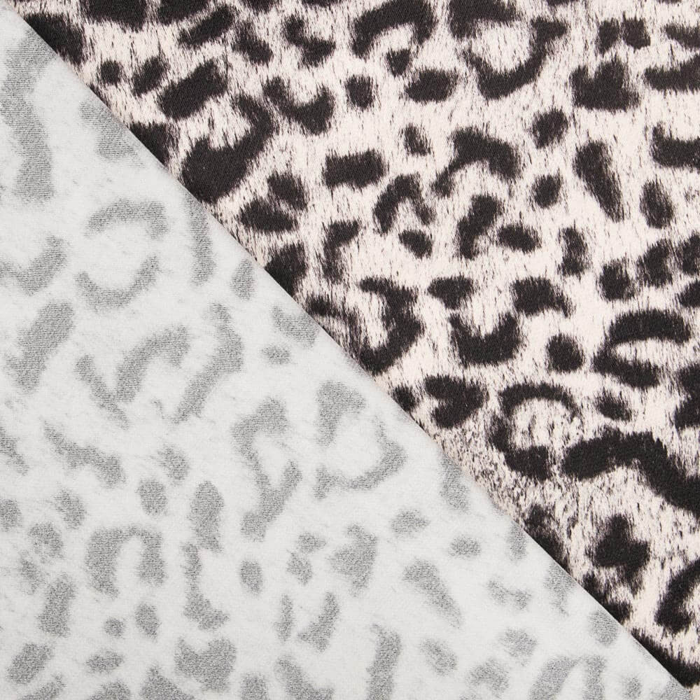 Satin Polyester Leopard Grau - Ribes y Casals