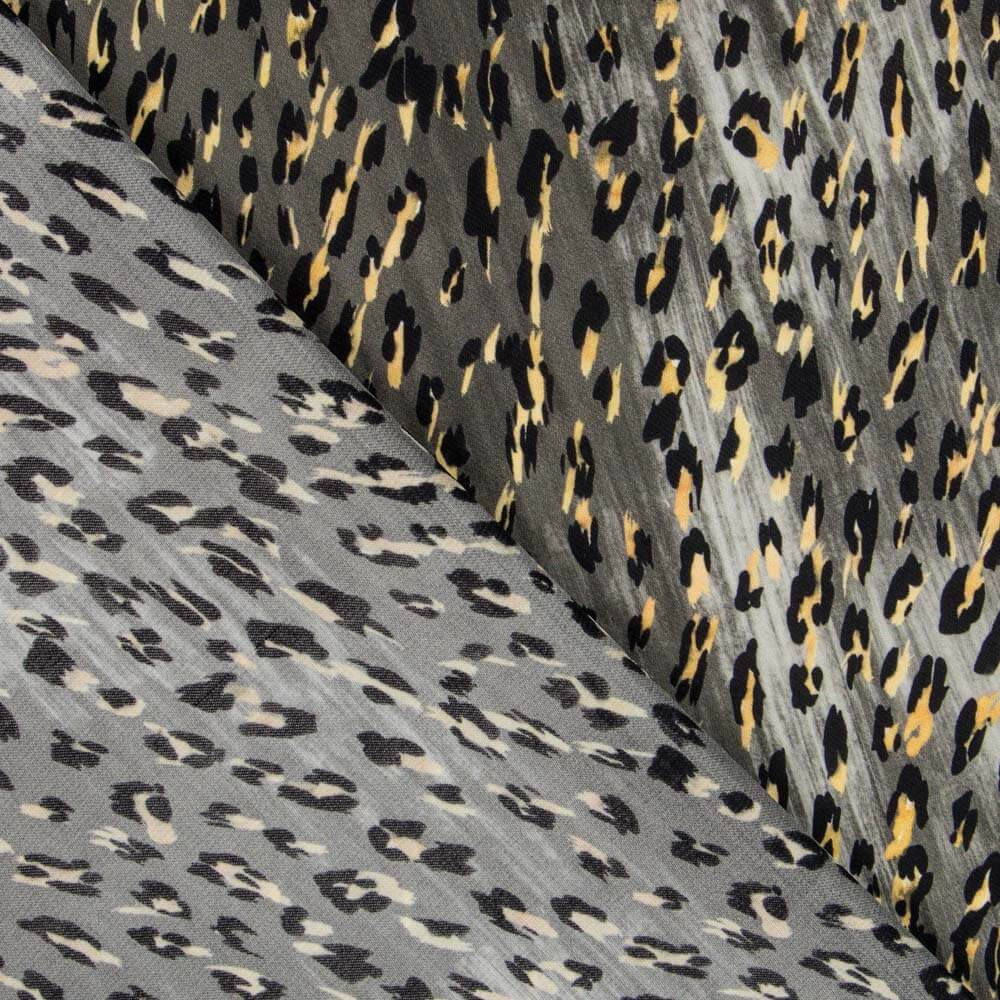 Flaches Polyester Leopard Grau - Ribes y Casals