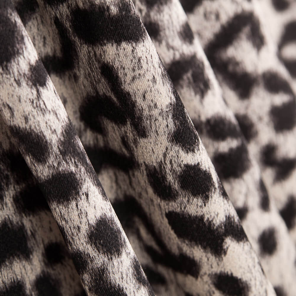 Satin Polyester Leopard Grau - Ribes y Casals