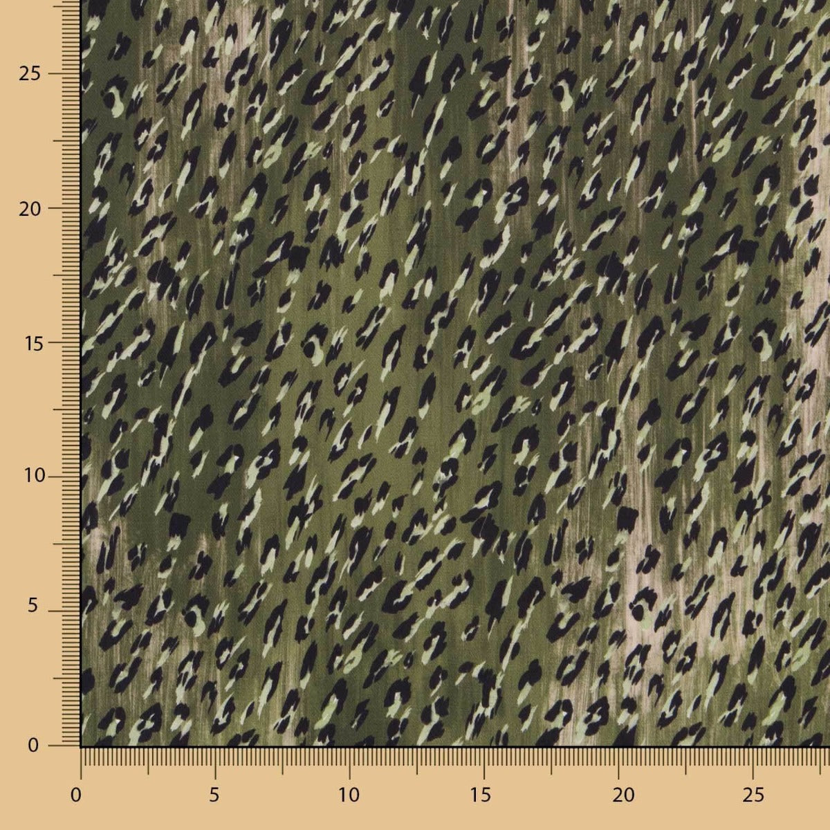 Flaches Polyester Leopard Grün - Ribes y Casals