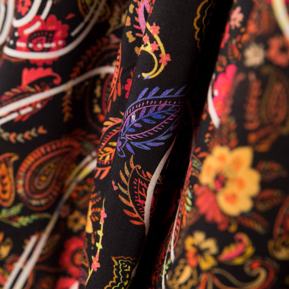 Flach Spandex Viskose Kaschmir Rot - Ribes y Casals