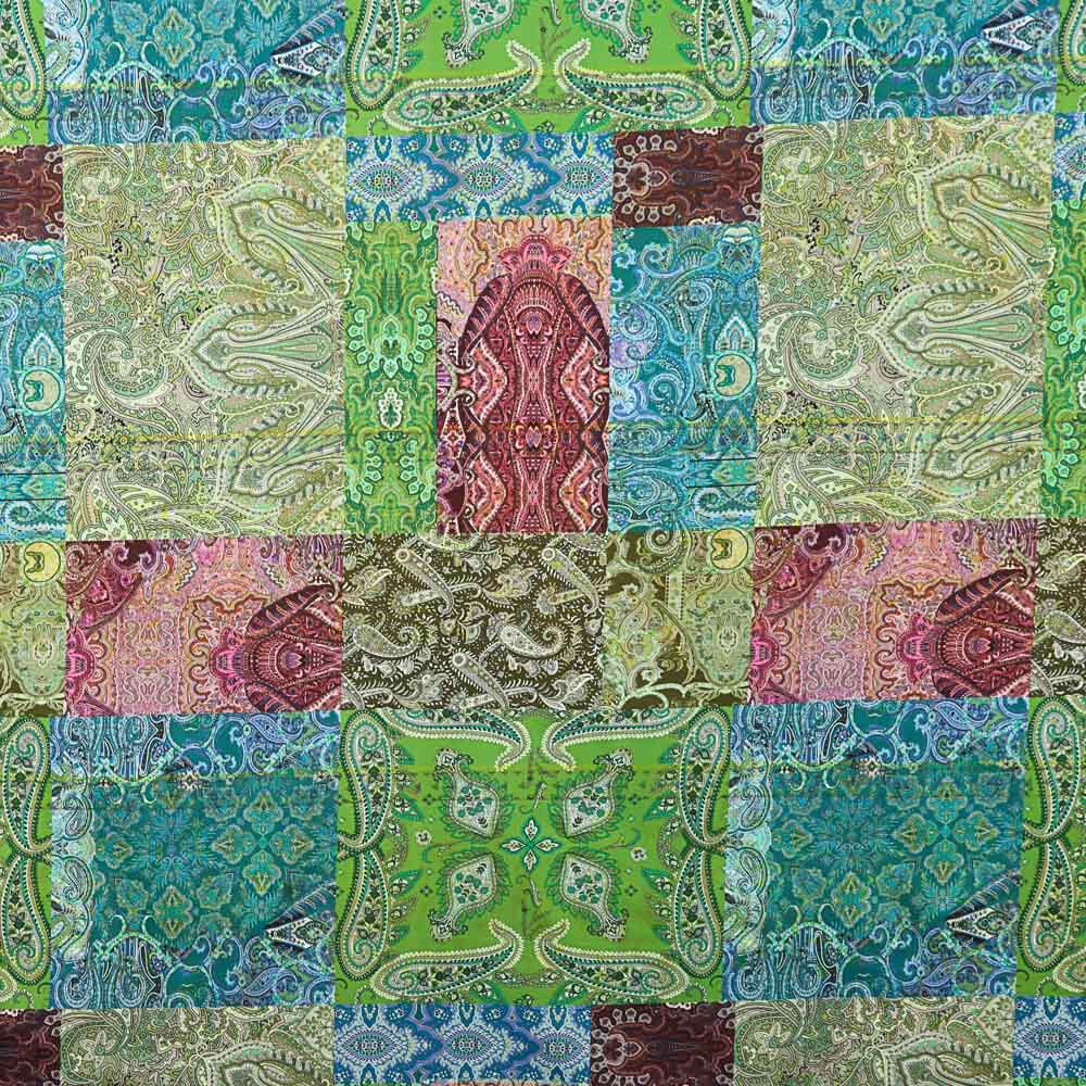 Flach Spandex Viskose Patchwork Patchwork Kaschmir - Ribes y Casals