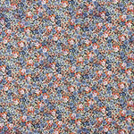 Flach Spandex Viskose Spandex Spandex Mini Blume Blau - Ribes y Casals