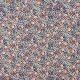 Flach Spandex Viskose Spandex Spandex Mini Blume Blau - Ribes y Casals
