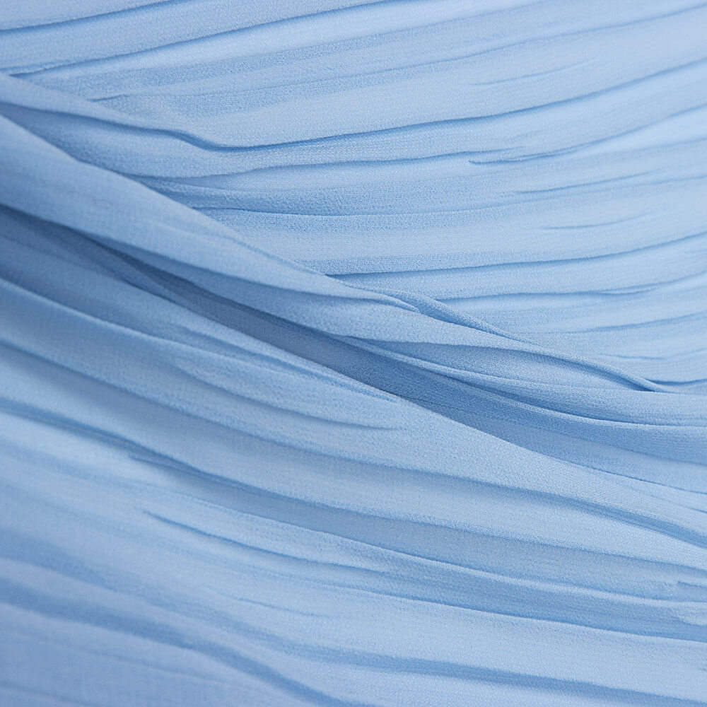 Plissierte Polyester-Gaze Hellblau - Ribes y Casals