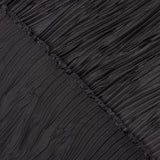 Plissierter Satin Polyester Schwarz - Ribes y Casals