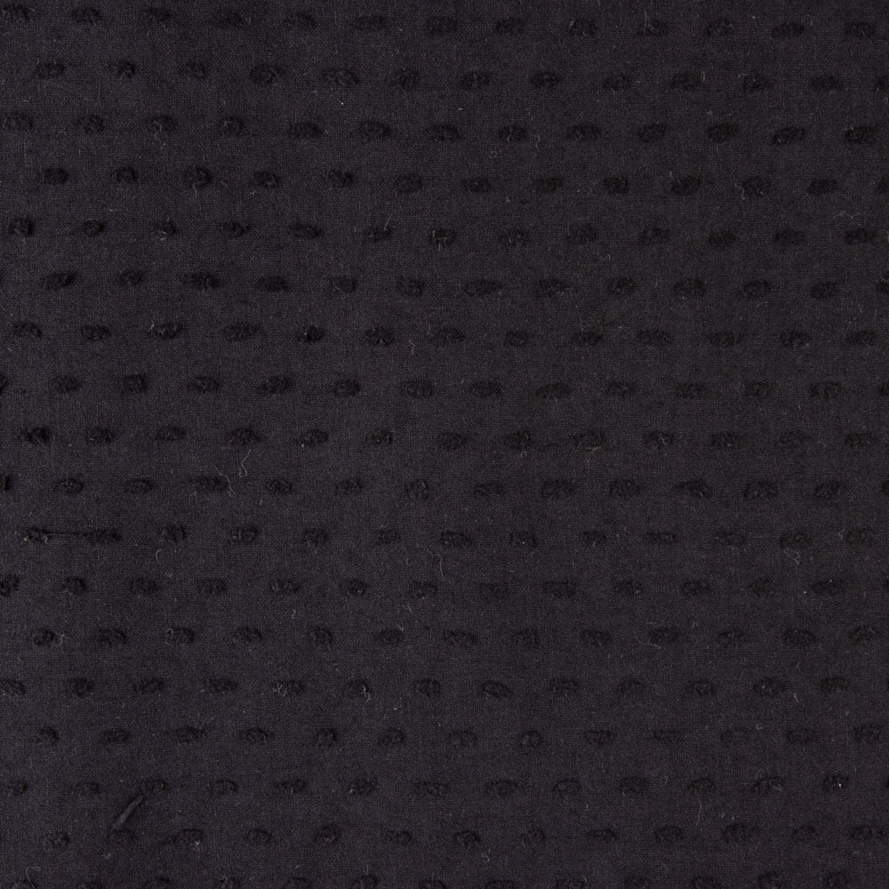 Reststück Plumeti aus Baumwolle schwarz – verschiedene Maße x Breite 140 cm - Ribes y Casals