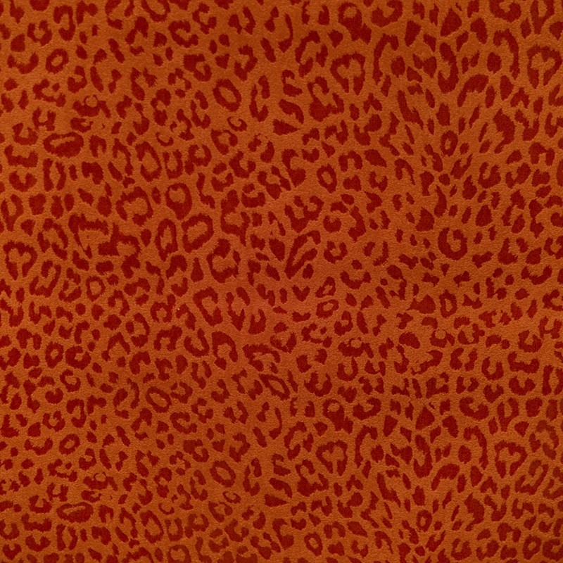 Orange Orange Leopard Spaltleder Kunstleder - Ribes y Casals