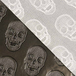 Kunstleder Metallic-Totenköpfe Dunkelgrau - Ribes y Casals