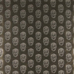 Kunstleder Metallic-Totenköpfe Dunkelgrau - Ribes y Casals